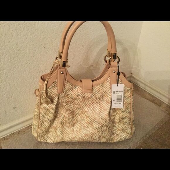 New Brahmin Elisa Beige Hartford Leather  bag - Picture 8 of 14